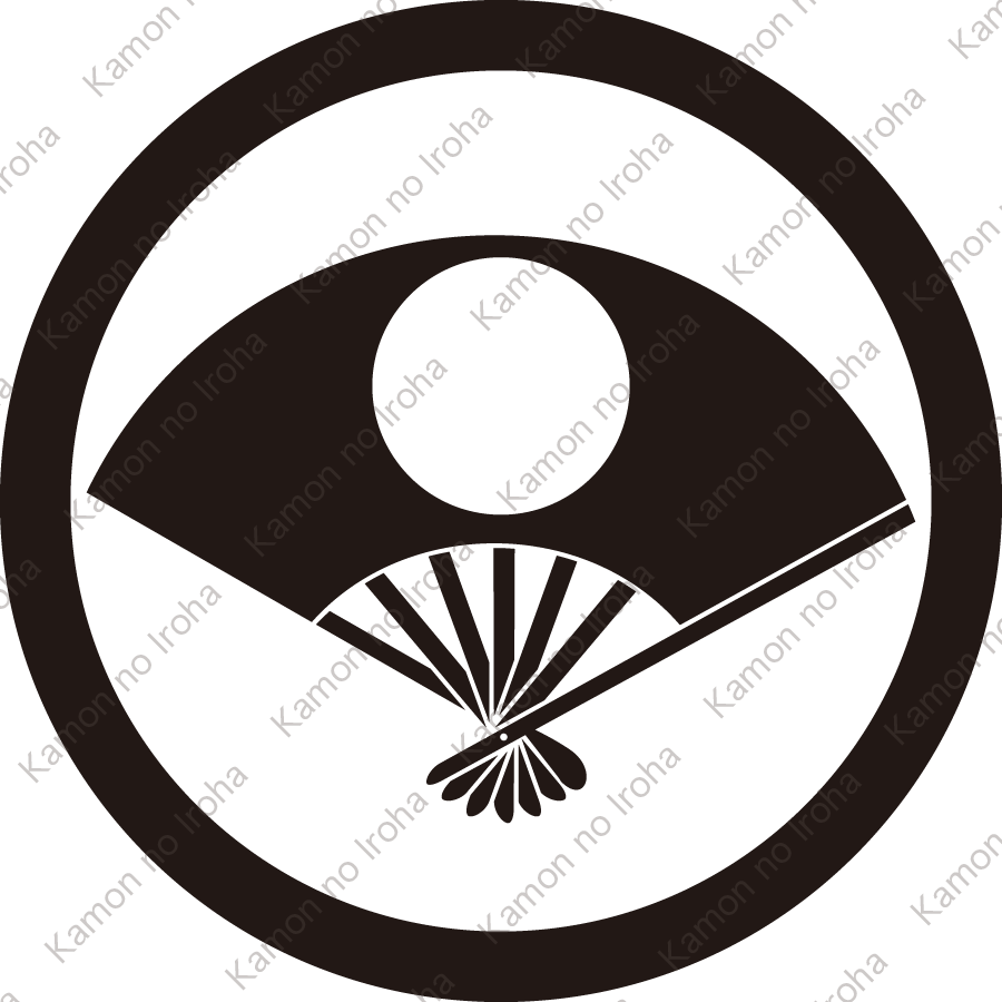 中輪に七本骨日の丸扇紋