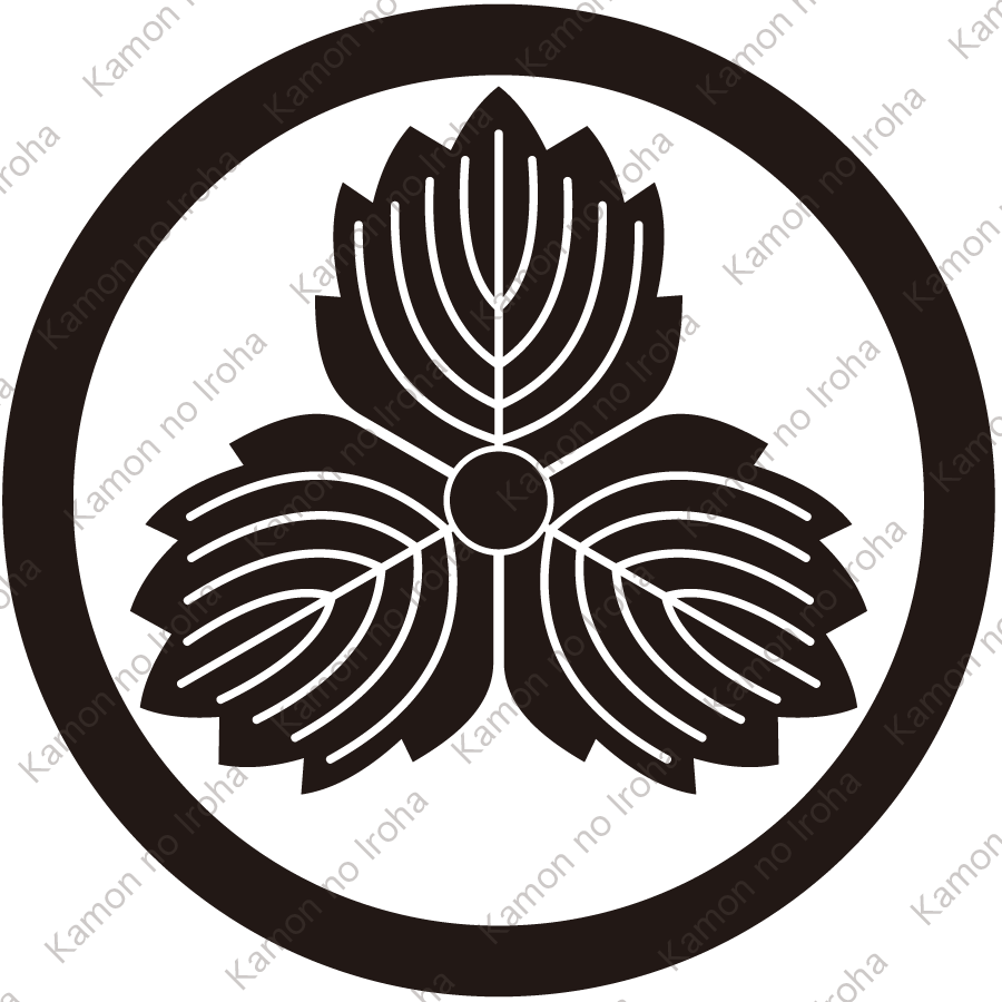 中輪に鬼三つ柏紋