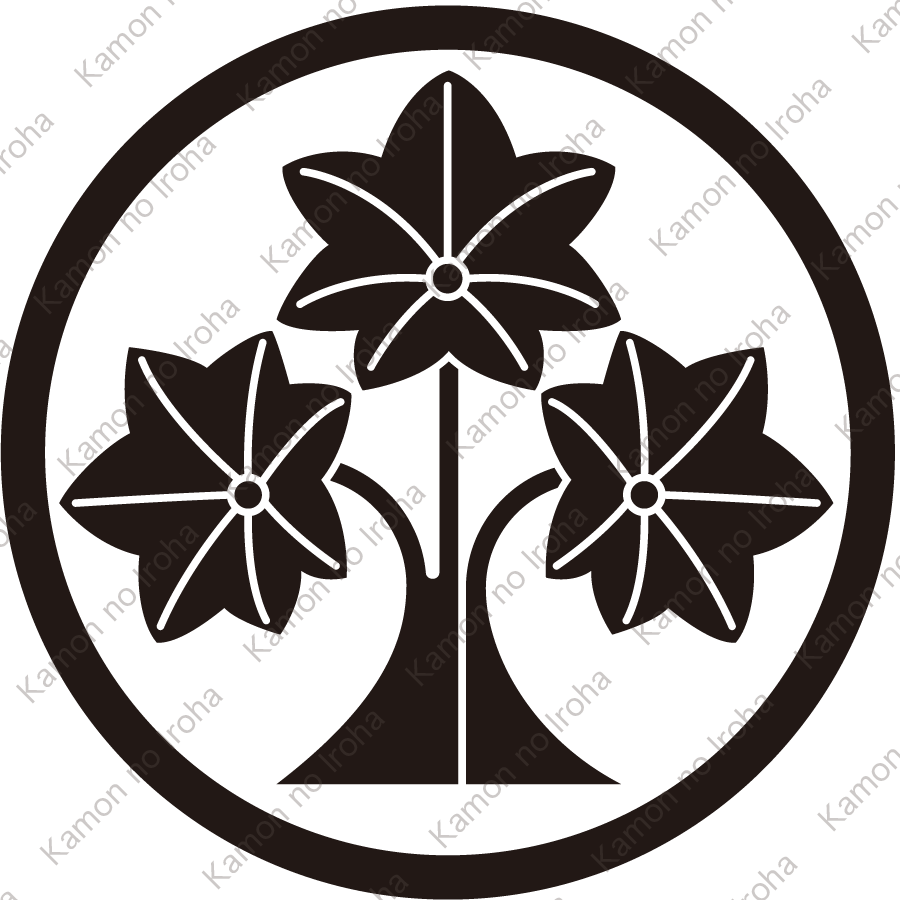 中輪に立ち楓紋