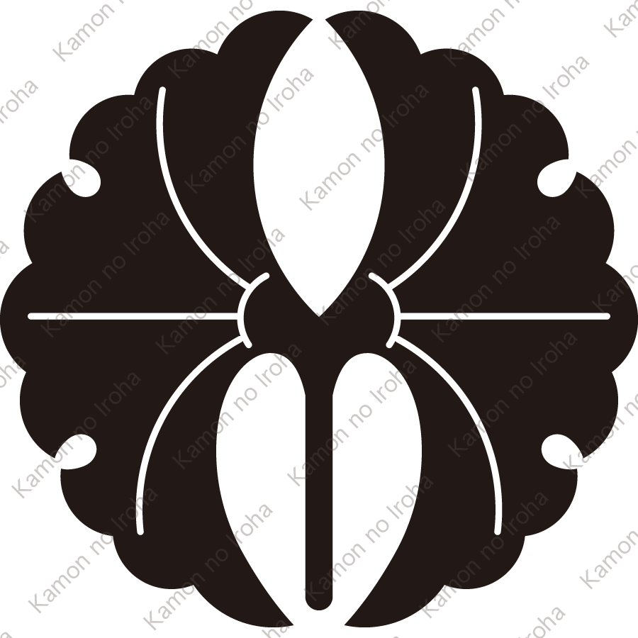 抱き合い一本銀杏紋