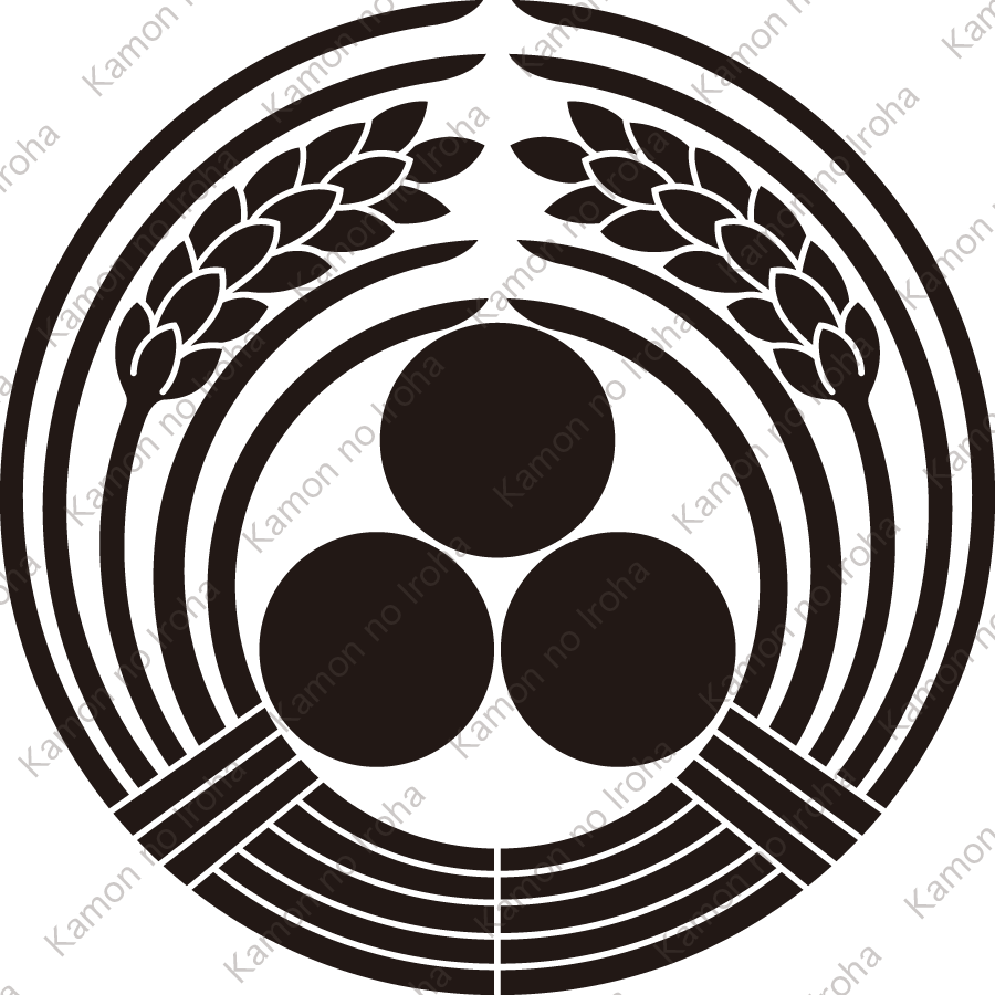抱き稲に三つ星紋