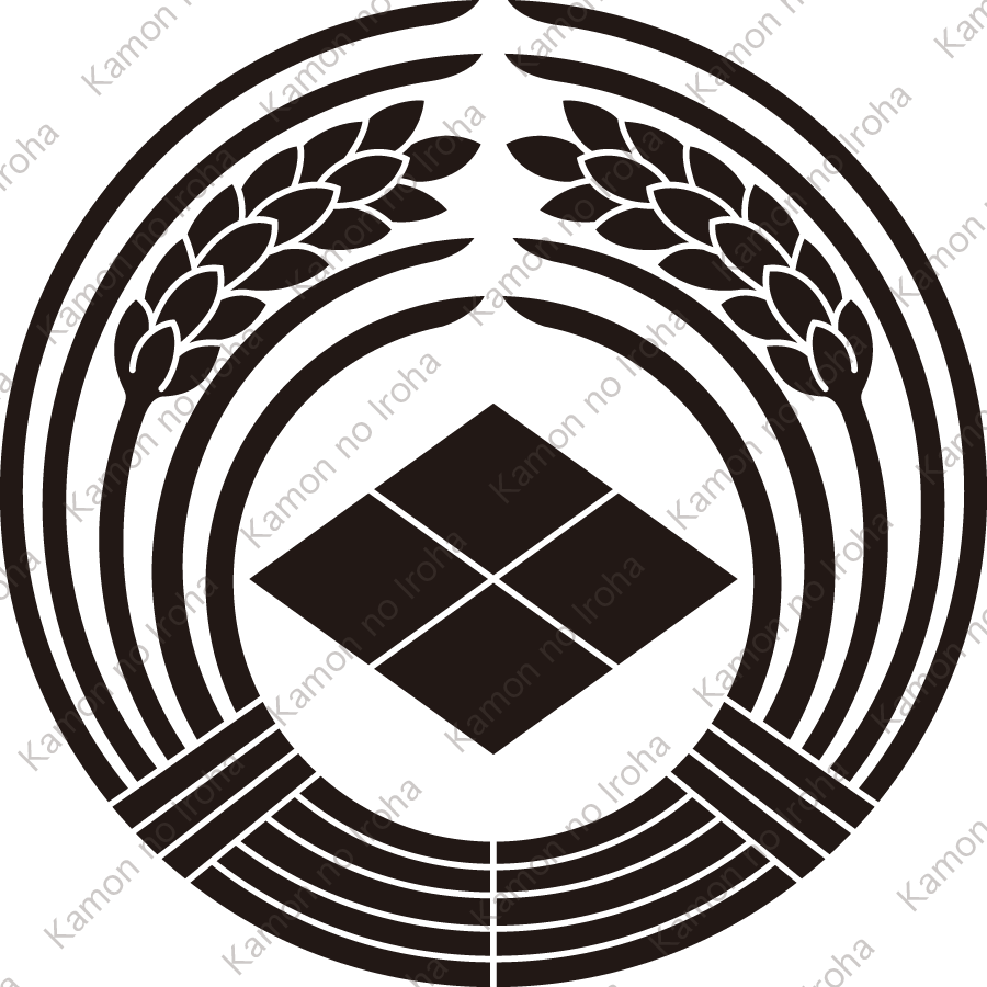 抱き稲に武田菱紋