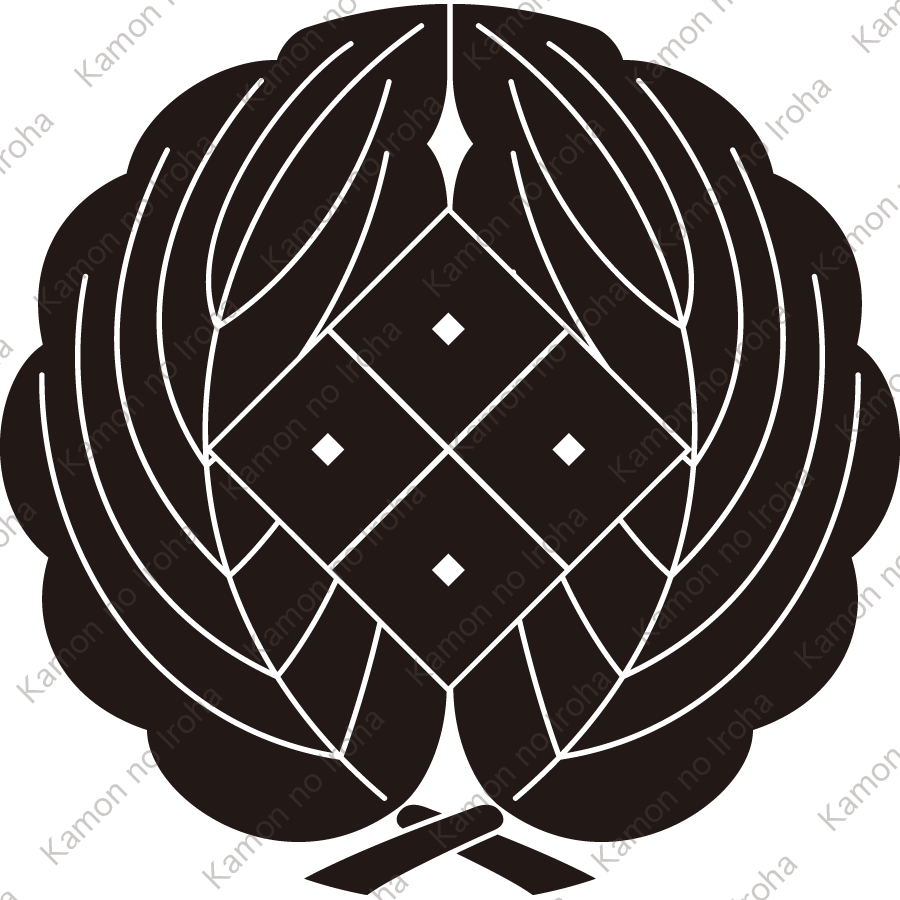 抱き柏に四つ目紋