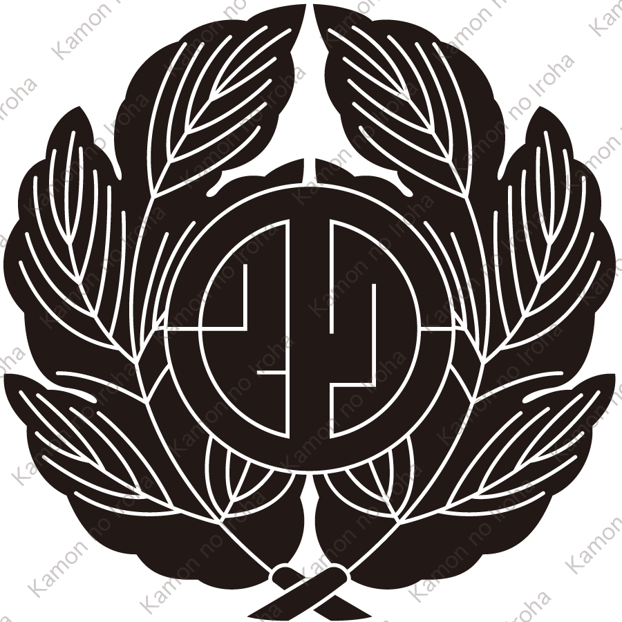 抱き菊の葉に正の字丸紋