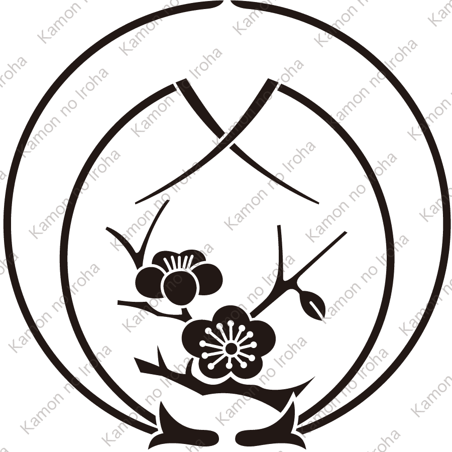 抱き松葉に梅の枝紋