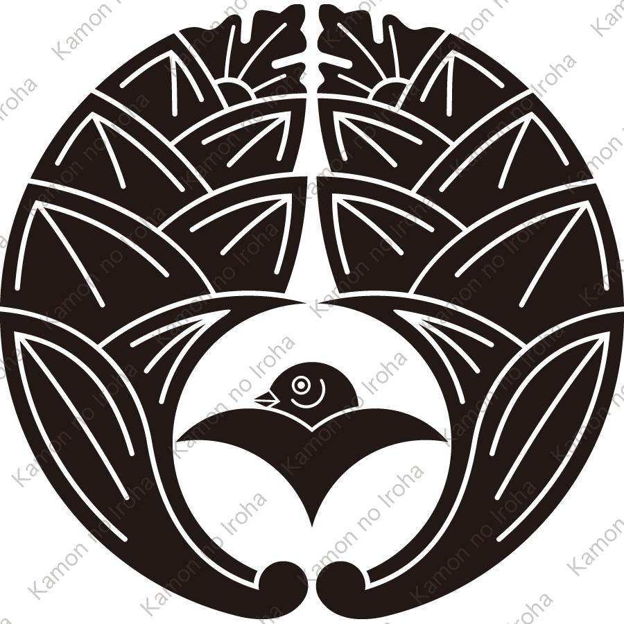 抱き茗荷に雁金紋