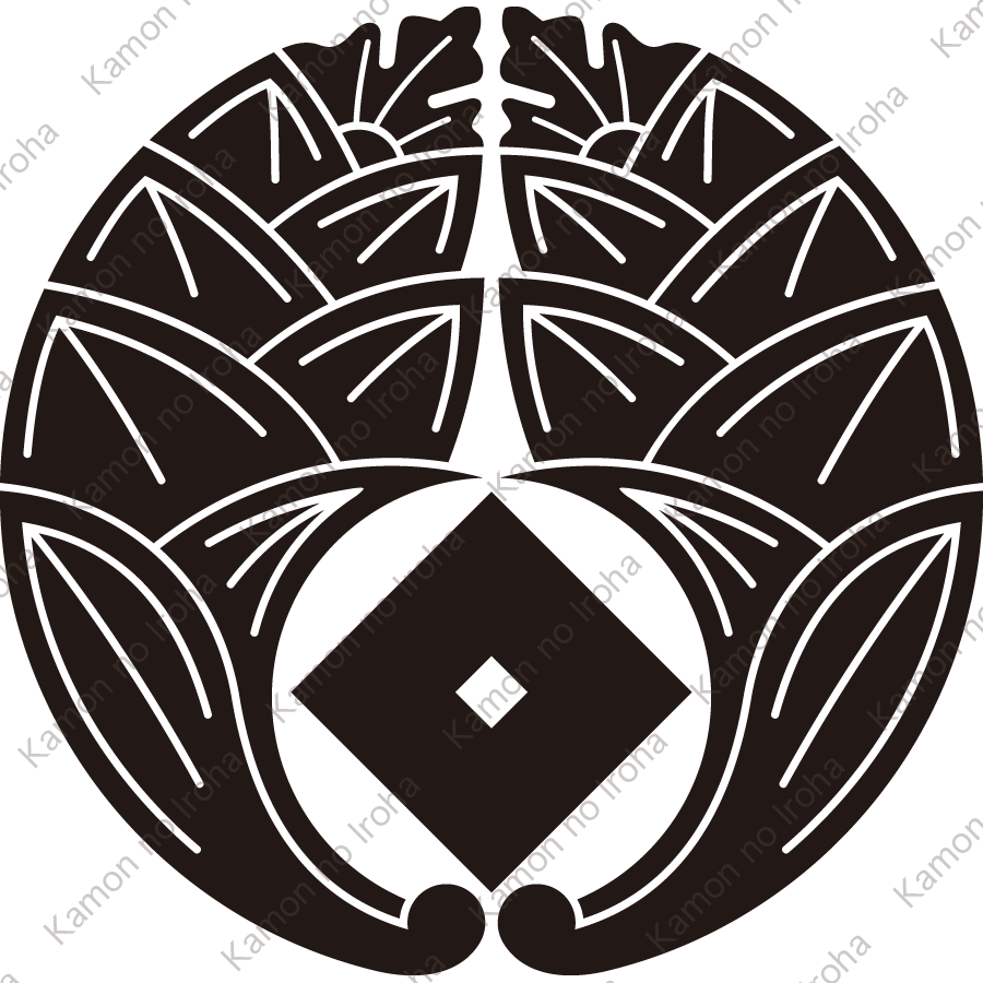 抱き茗荷に釘抜紋