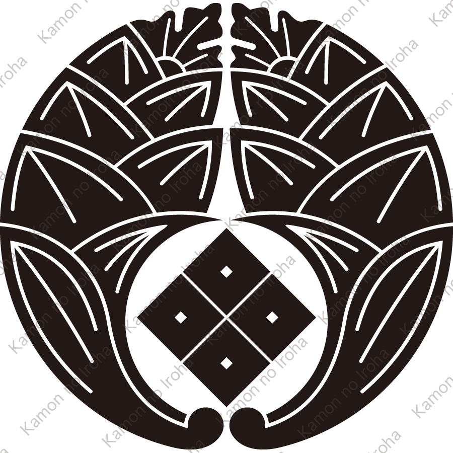 抱き茗荷に四つ目紋