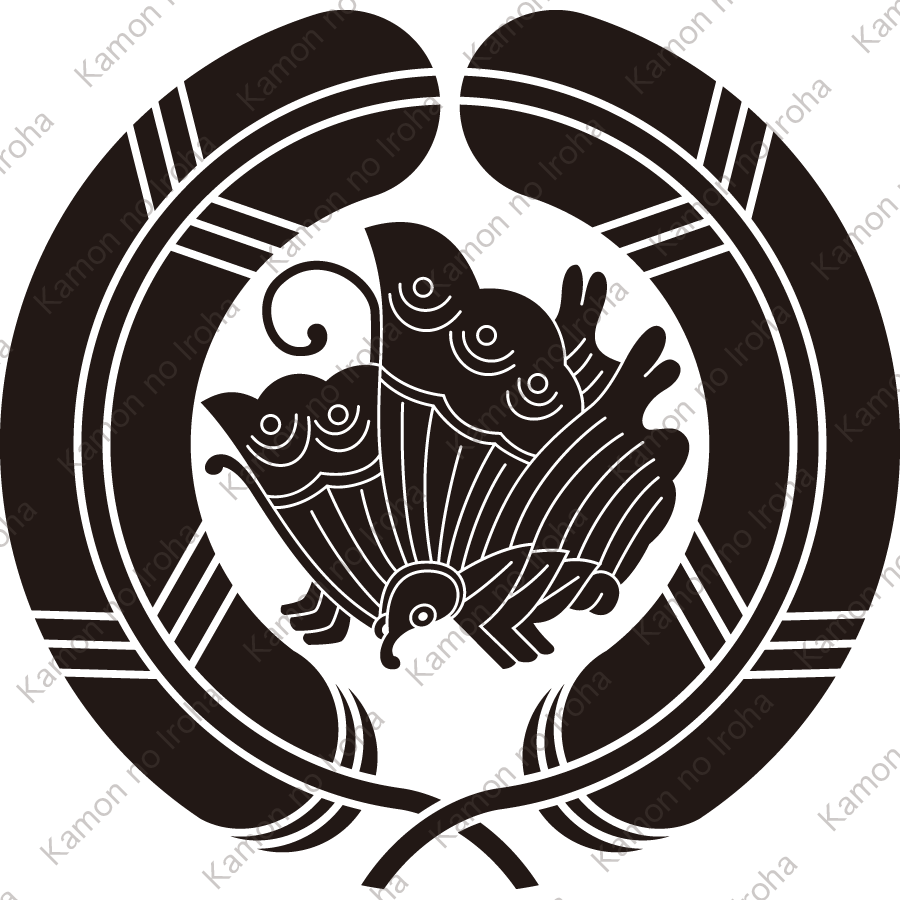 抱き鷹の羽に揚羽蝶紋