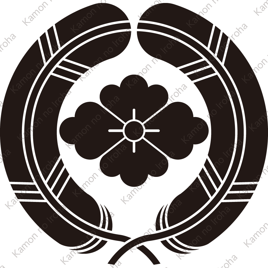 抱き鷹の羽に花菱紋