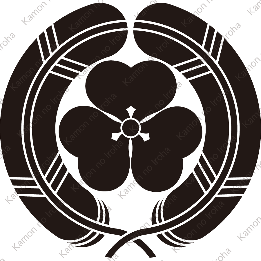 抱き鷹の羽に片喰紋