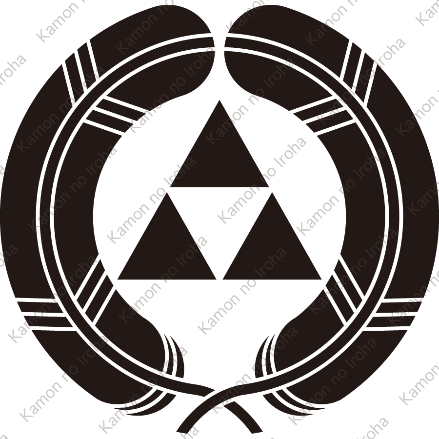 抱き鷹の羽に三つ鱗紋