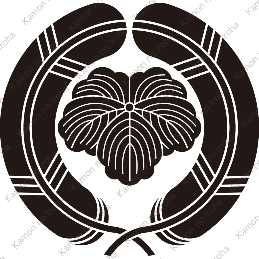 抱き鷹の羽に蔦紋