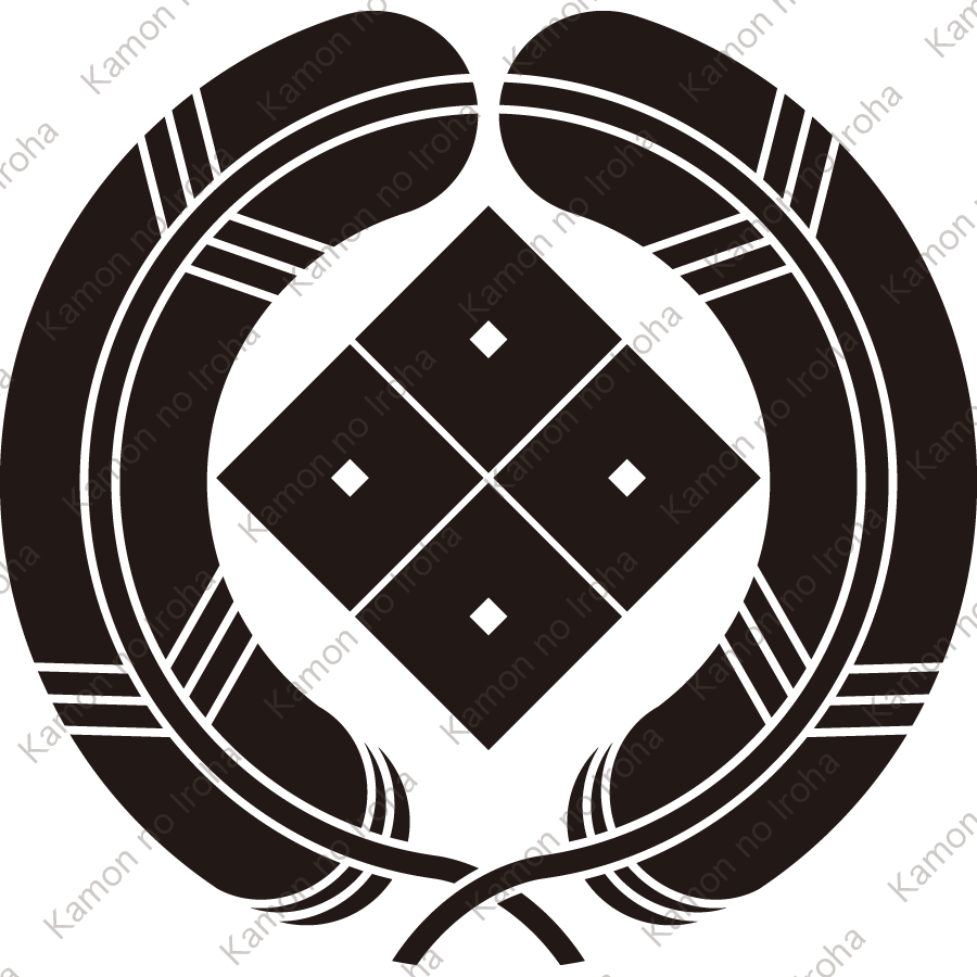 抱き鷹の羽に四つ目紋