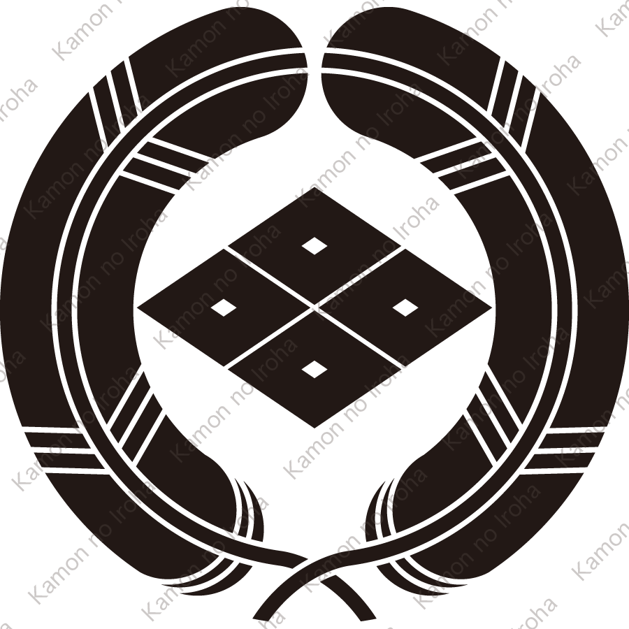 抱き鷹の羽に四つ目菱紋