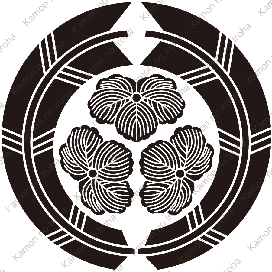 抱き矢に三つ蔦紋