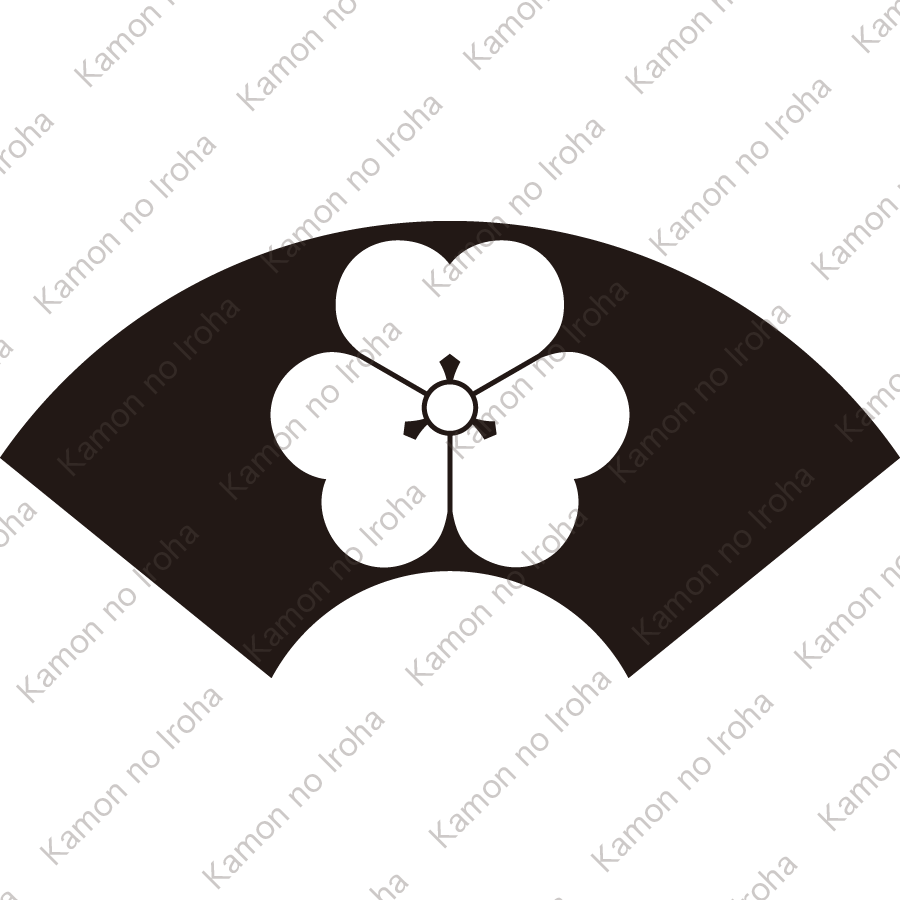 地紙に地抜き片喰紋