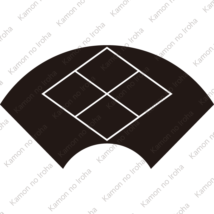 地紙に武田菱紋