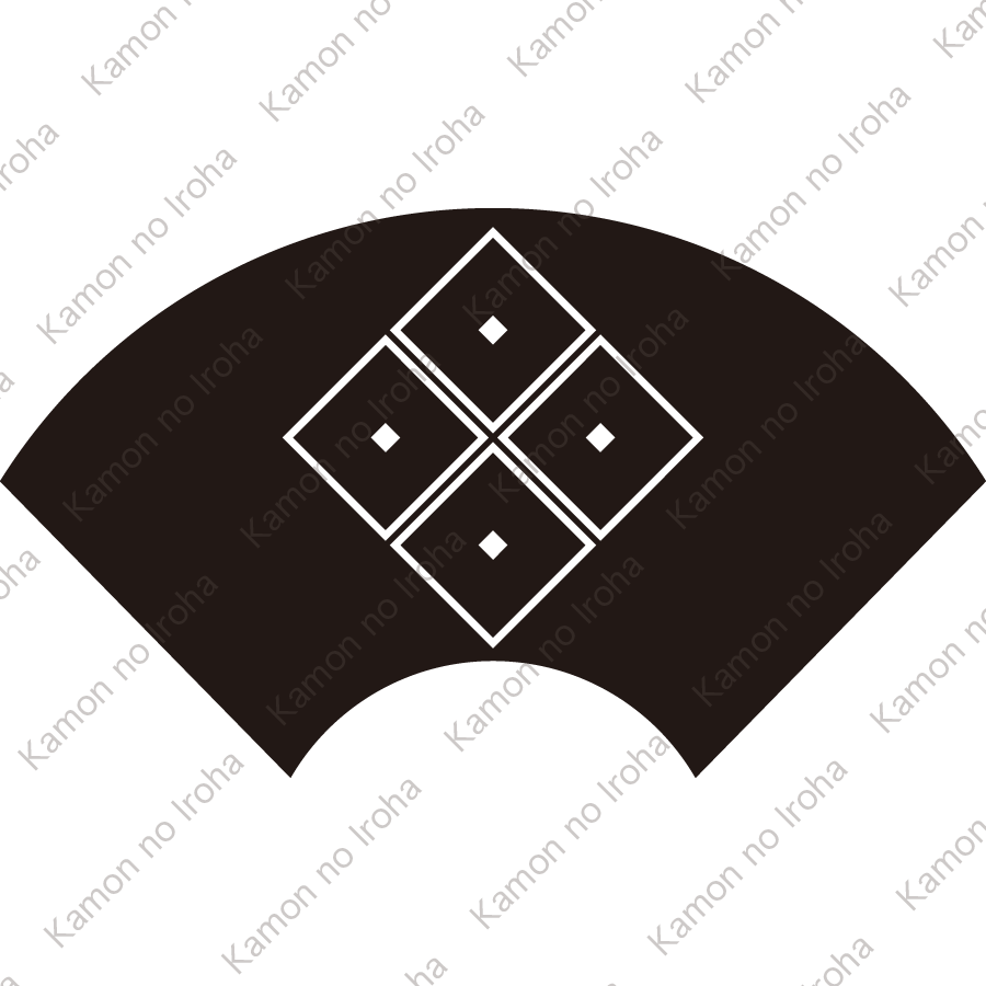 地紙に四つ目紋