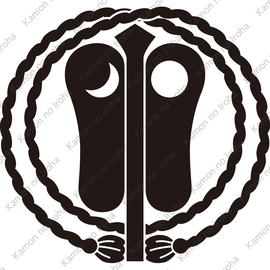 房囲い月星軍配団扇紋