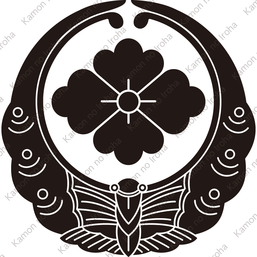 浮線蝶に花菱紋