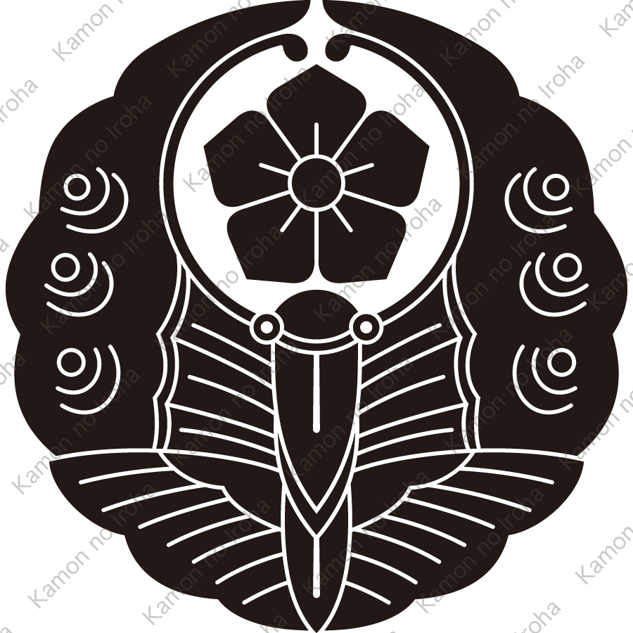 浮線蝶に桔梗紋