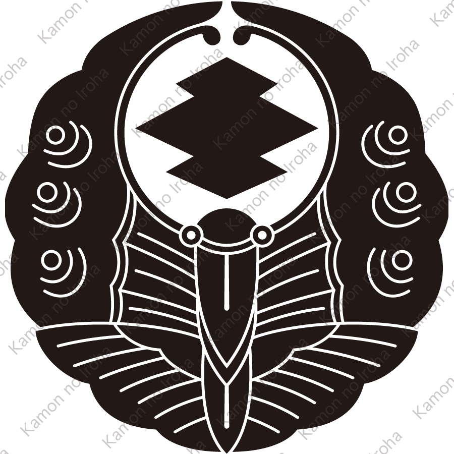 浮線蝶に松皮菱紋