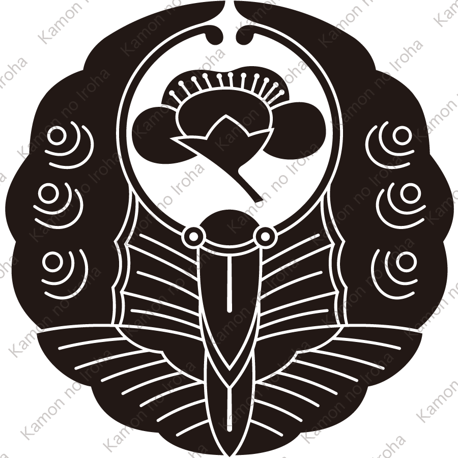 浮線蝶に横見梅紋