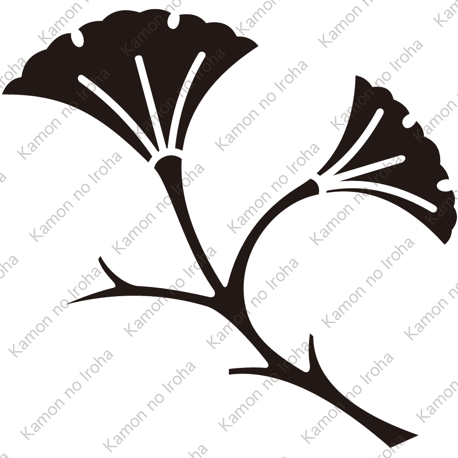 双葉枝銀杏紋