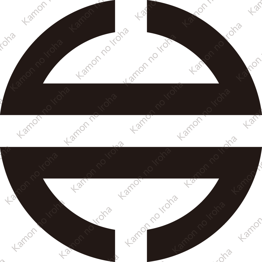 二つ引きの丸紋