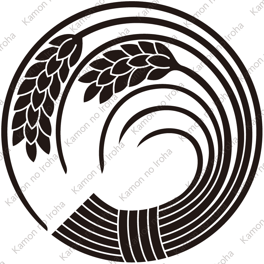 二つ穂稲の丸紋