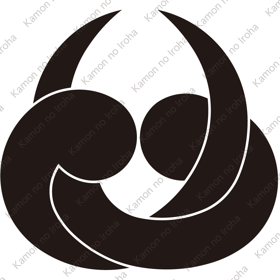 二つ組み合せ巴紋