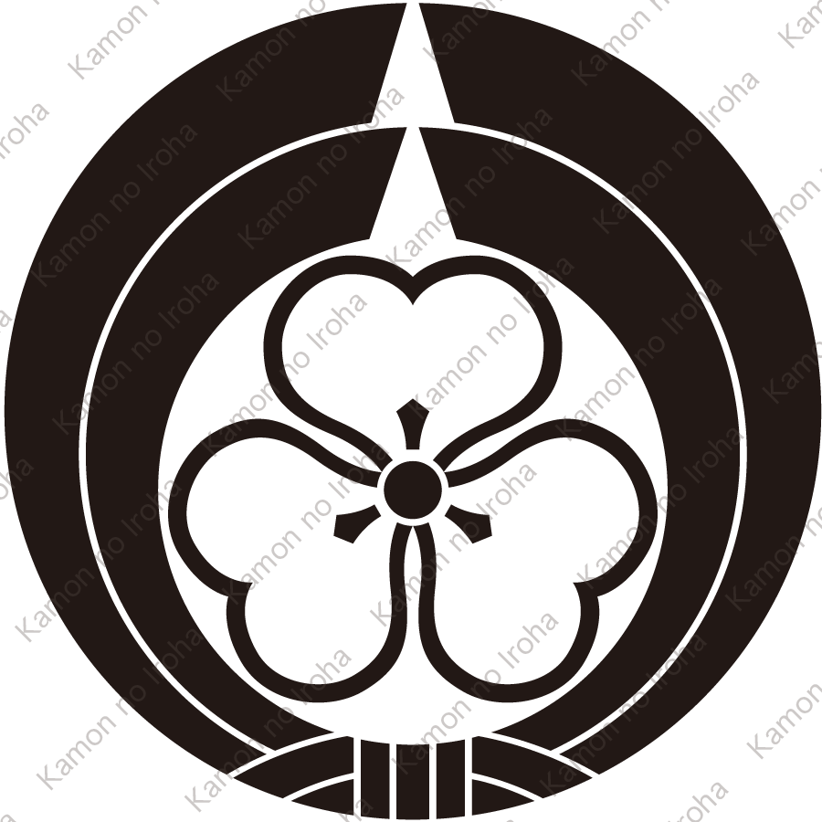 二つ熨斗輪に中陰片喰紋