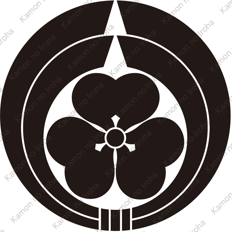 二つ熨斗輪に片喰紋