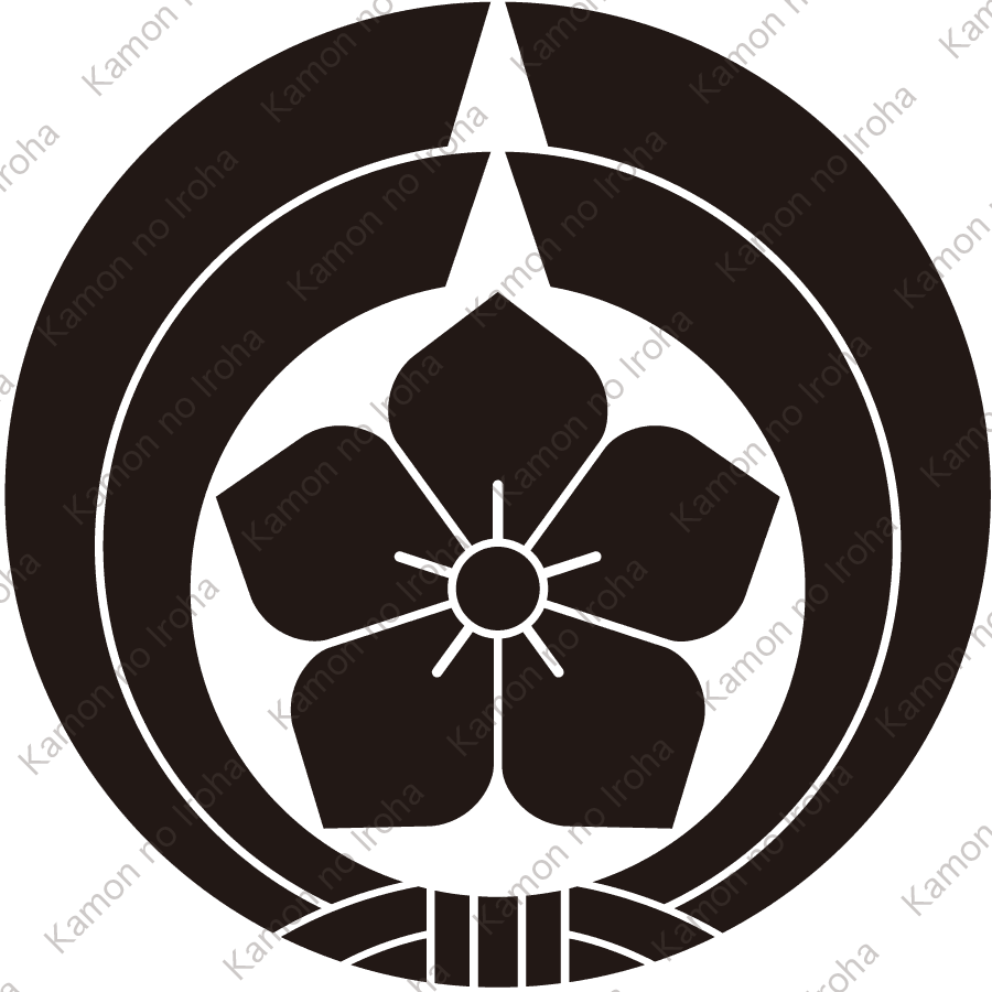 二つ熨斗輪に桔梗紋