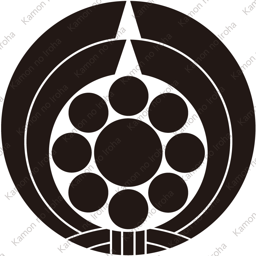 二つ熨斗輪に九曜紋