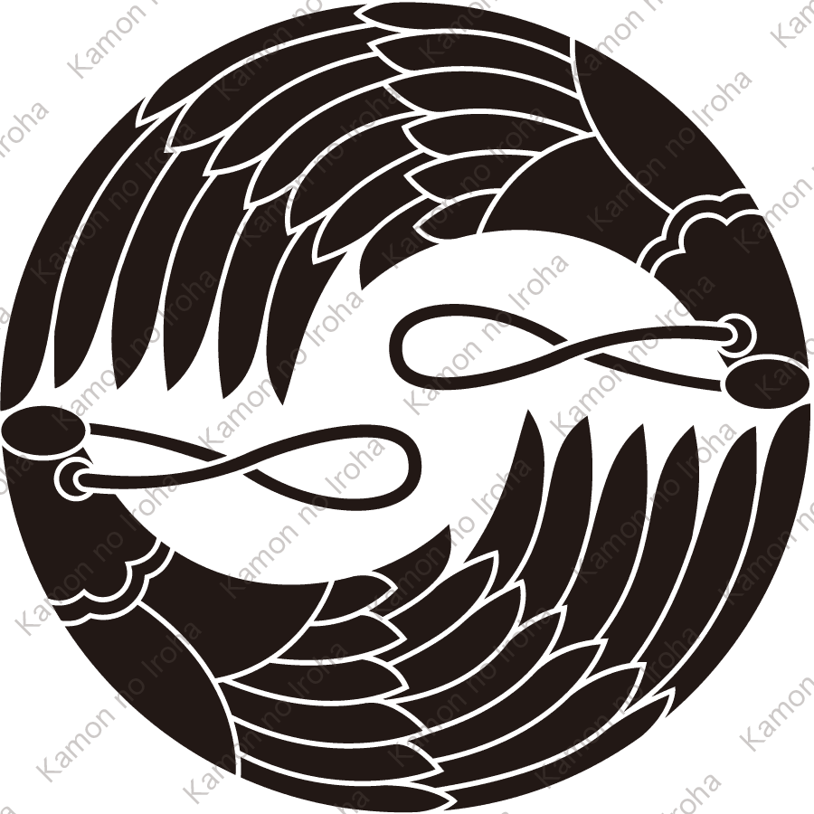 二つ追い羽箒紋