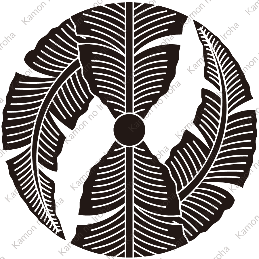 二つ折れ芭蕉紋