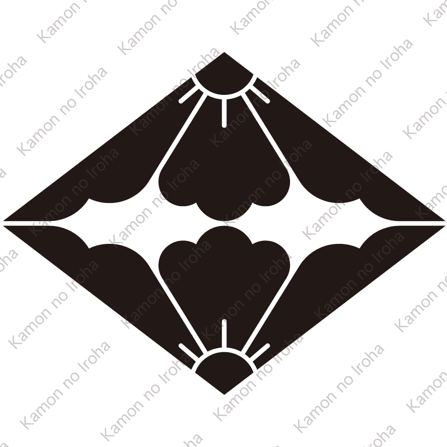 二つ割り唐花菱紋