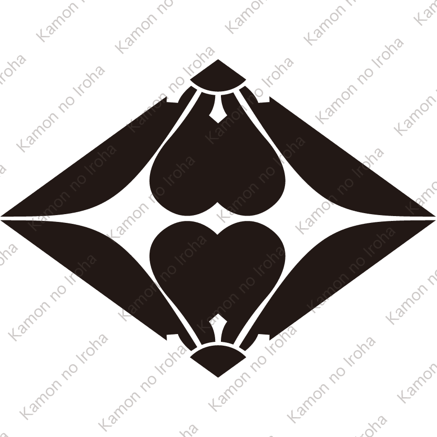 二つ割り片喰菱紋