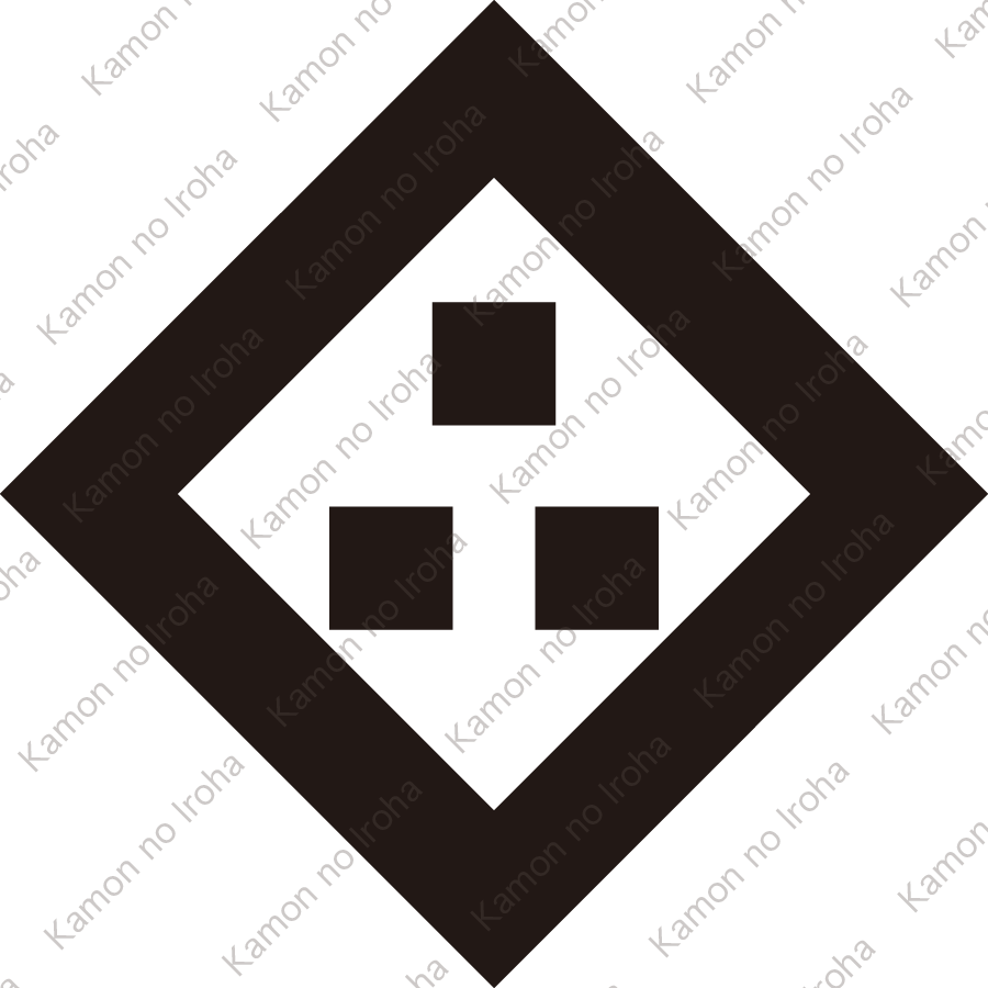 太隅立て角に豆三つ石紋