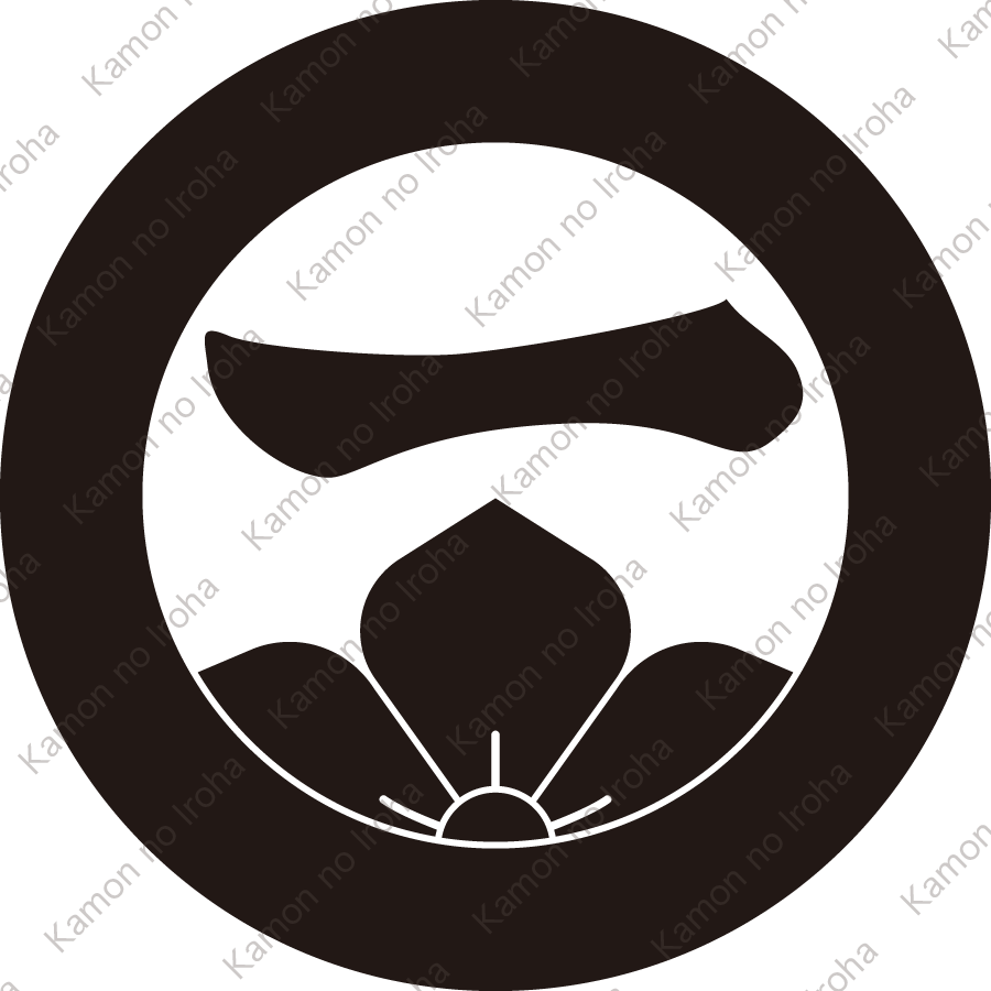 太輪に一文字に覗き桔梗紋