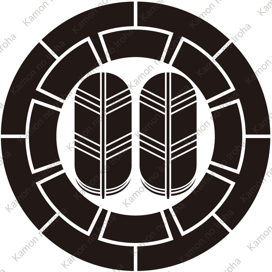 源氏車に並び鷹の羽紋