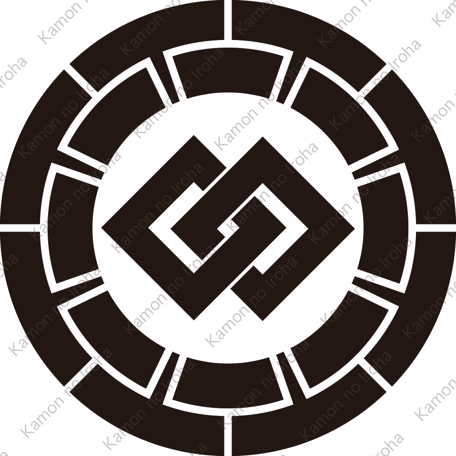 源氏輪に違い釘抜き紋