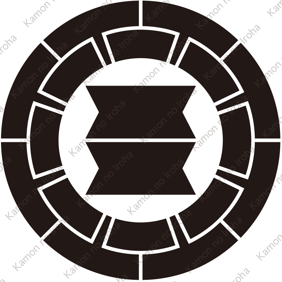 源氏輪に二つ矢筈紋