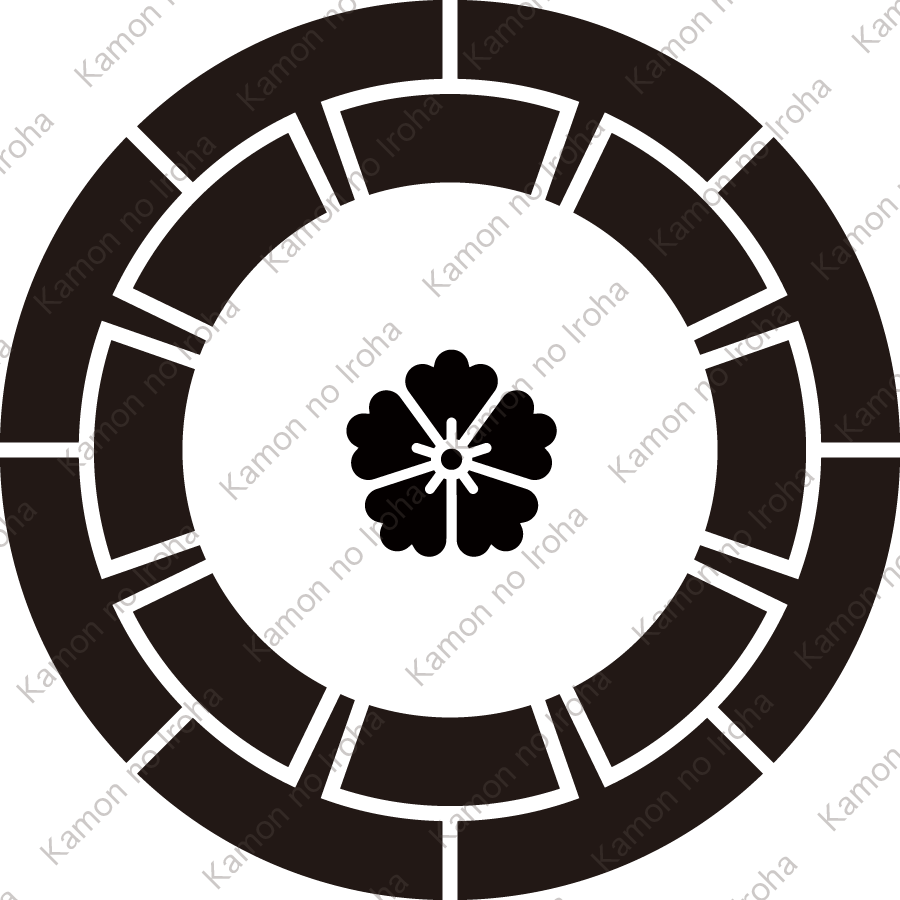 源氏輪に豆唐花紋
