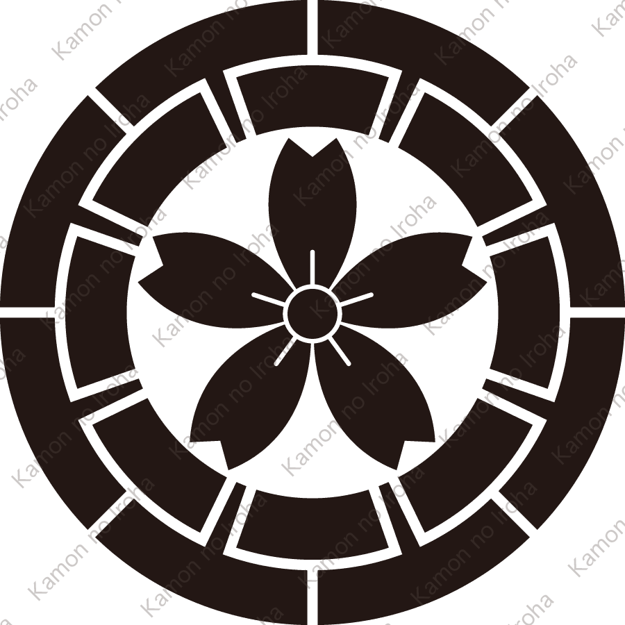 源氏輪に山桜紋
