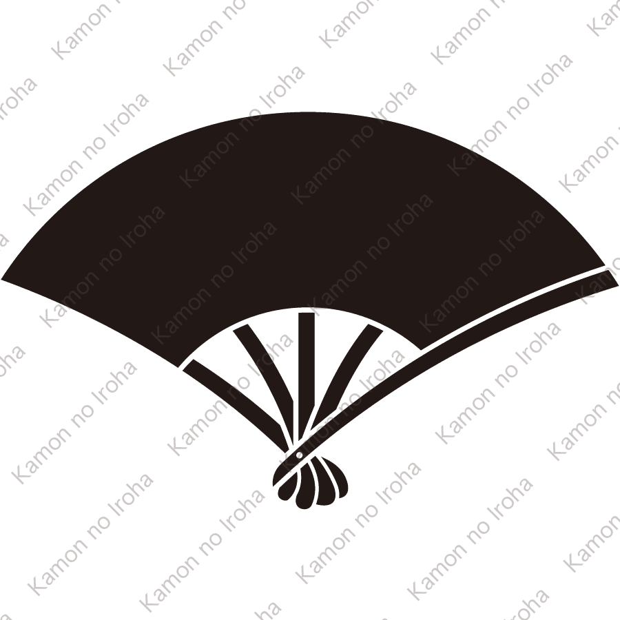 五本骨反り扇紋
