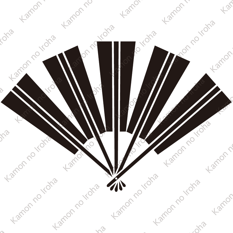 五本寄せ扇紋