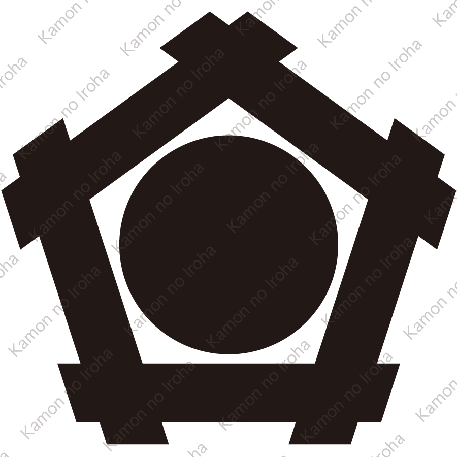 五角井筒に星紋